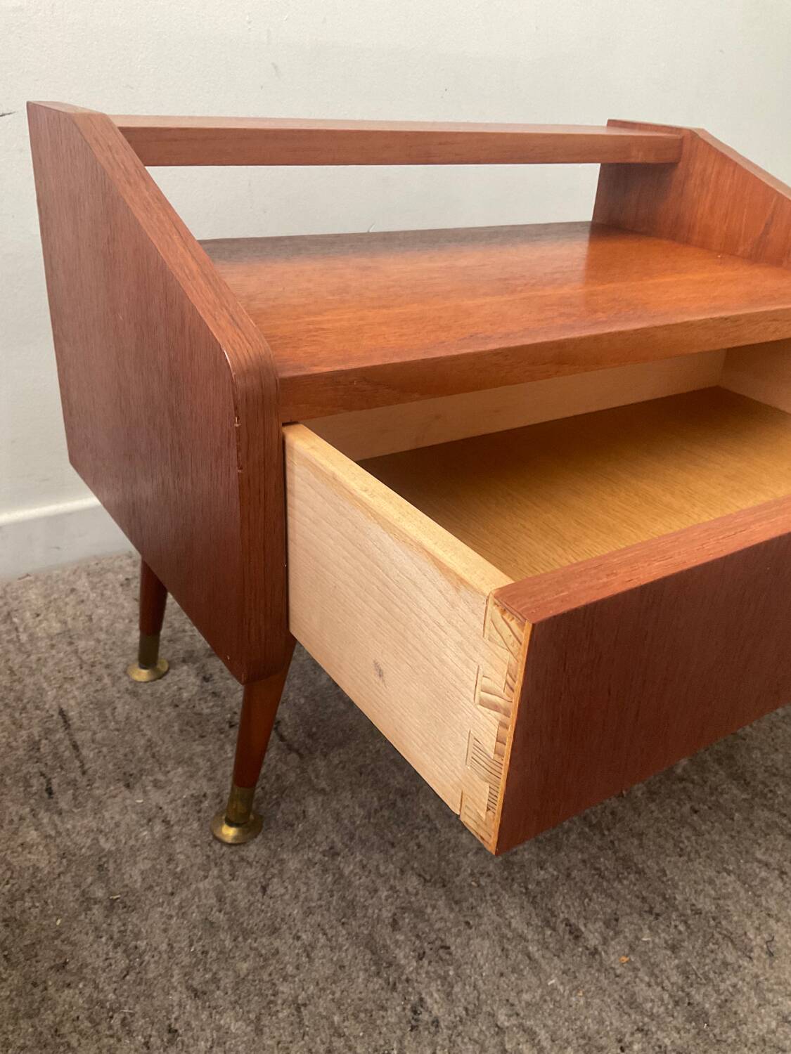 Pair of Scandinavian teak bedside tables from the 60s-70s