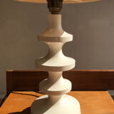 White lacquered wood lamp from the 1970s