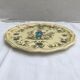 Pair old plate Moustiers Salins ceramics painted france vintage