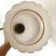 Set of 4 double wall lights in brass and frosted glass