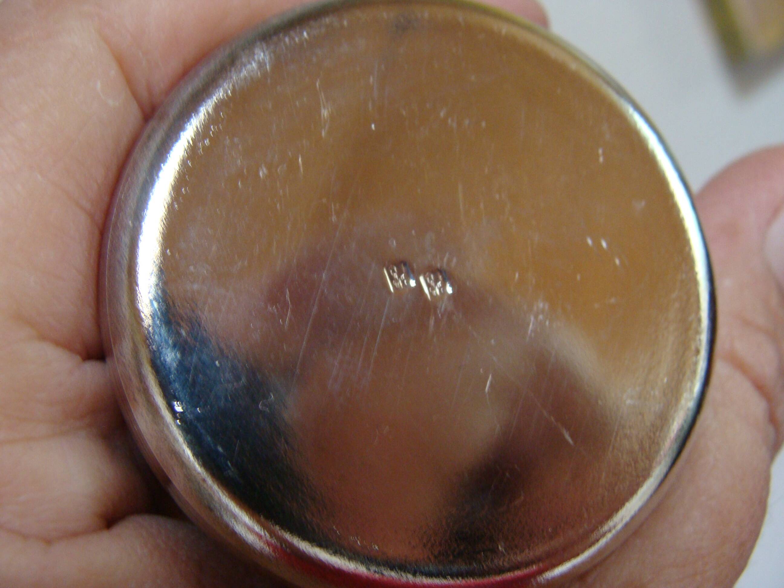 Timbale and egg cup set in silver.