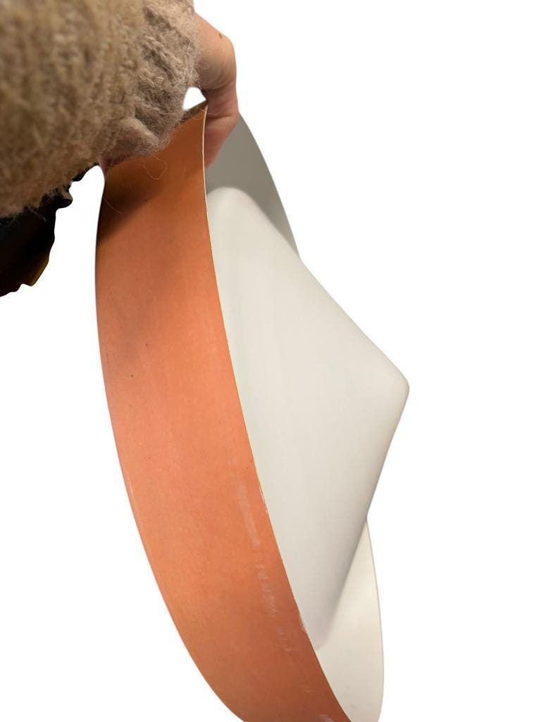 Lustre vintage en métal saumon orange / suspension