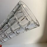 vase on feet in art deco molded crystal glass