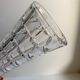 vase on feet in art deco molded crystal glass