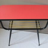 Side table formica & vintage scoubidou