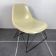 Lounge chair Eames fiber white parchment short back base cat's cradle herman miller vintage 50