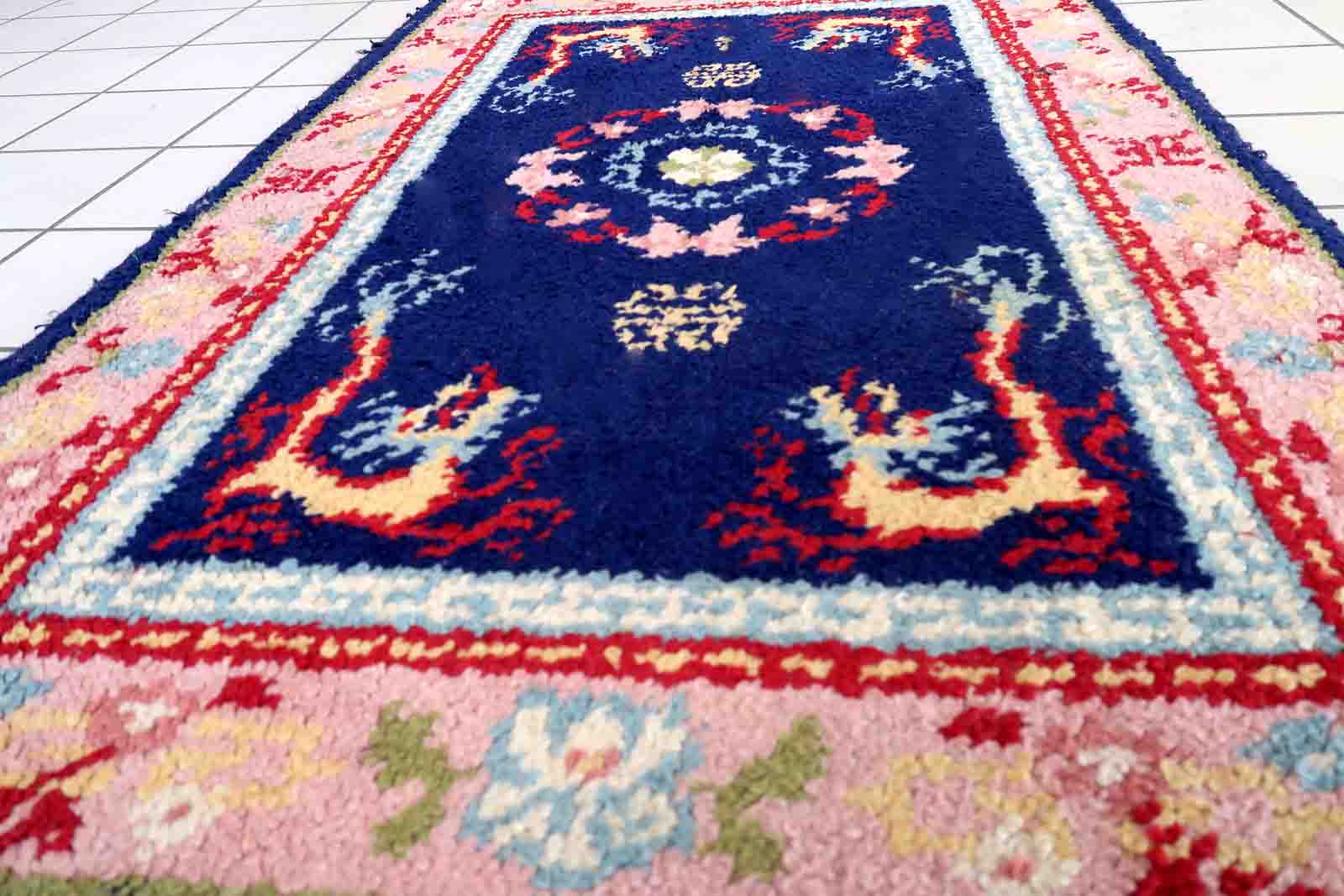 Vintage carpet french soap 90cm x 140cm 1960s
