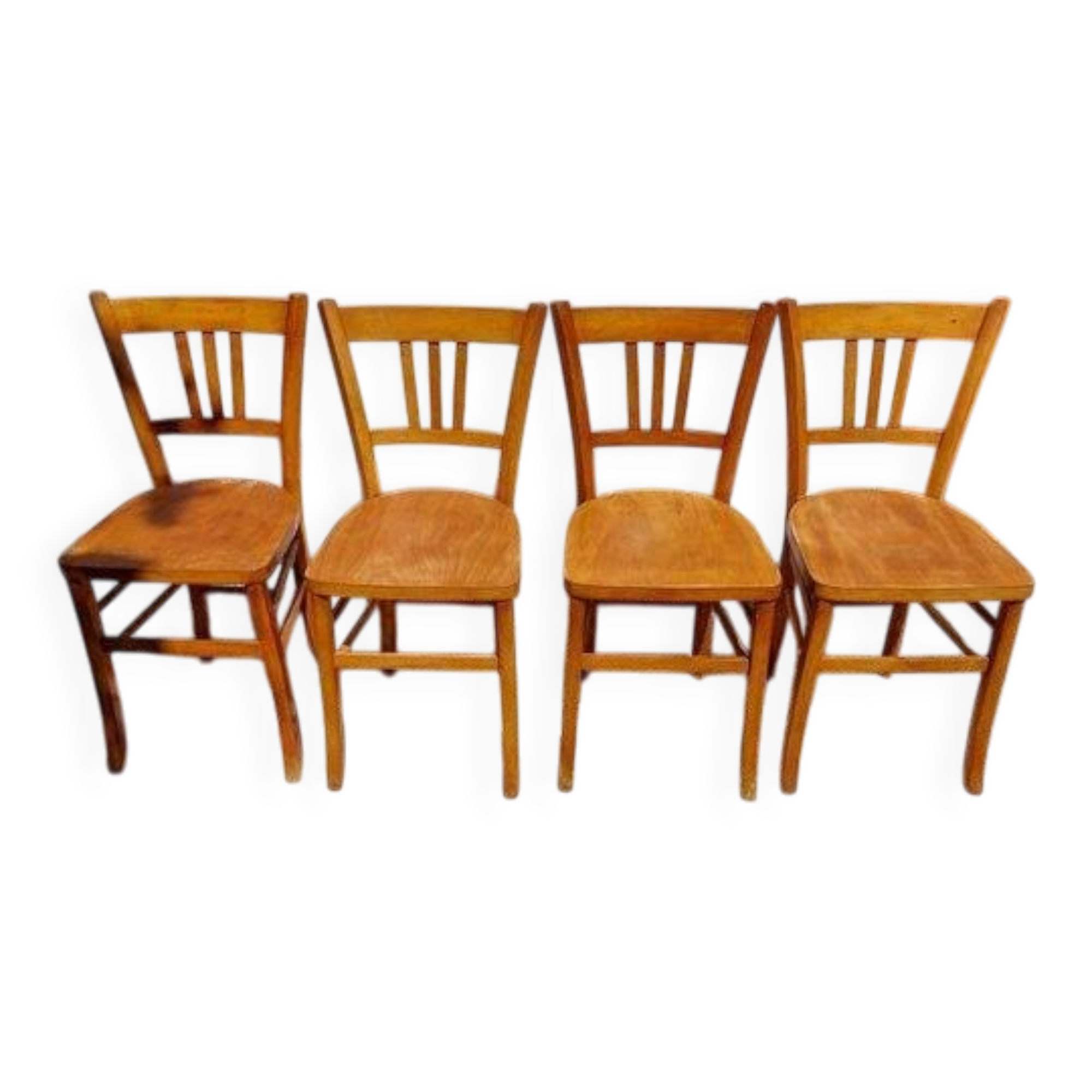 4 vintage bistro chairs by Luterma.