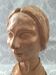 Bust in raw earth of atelier bust face of woman signed j.c.g.