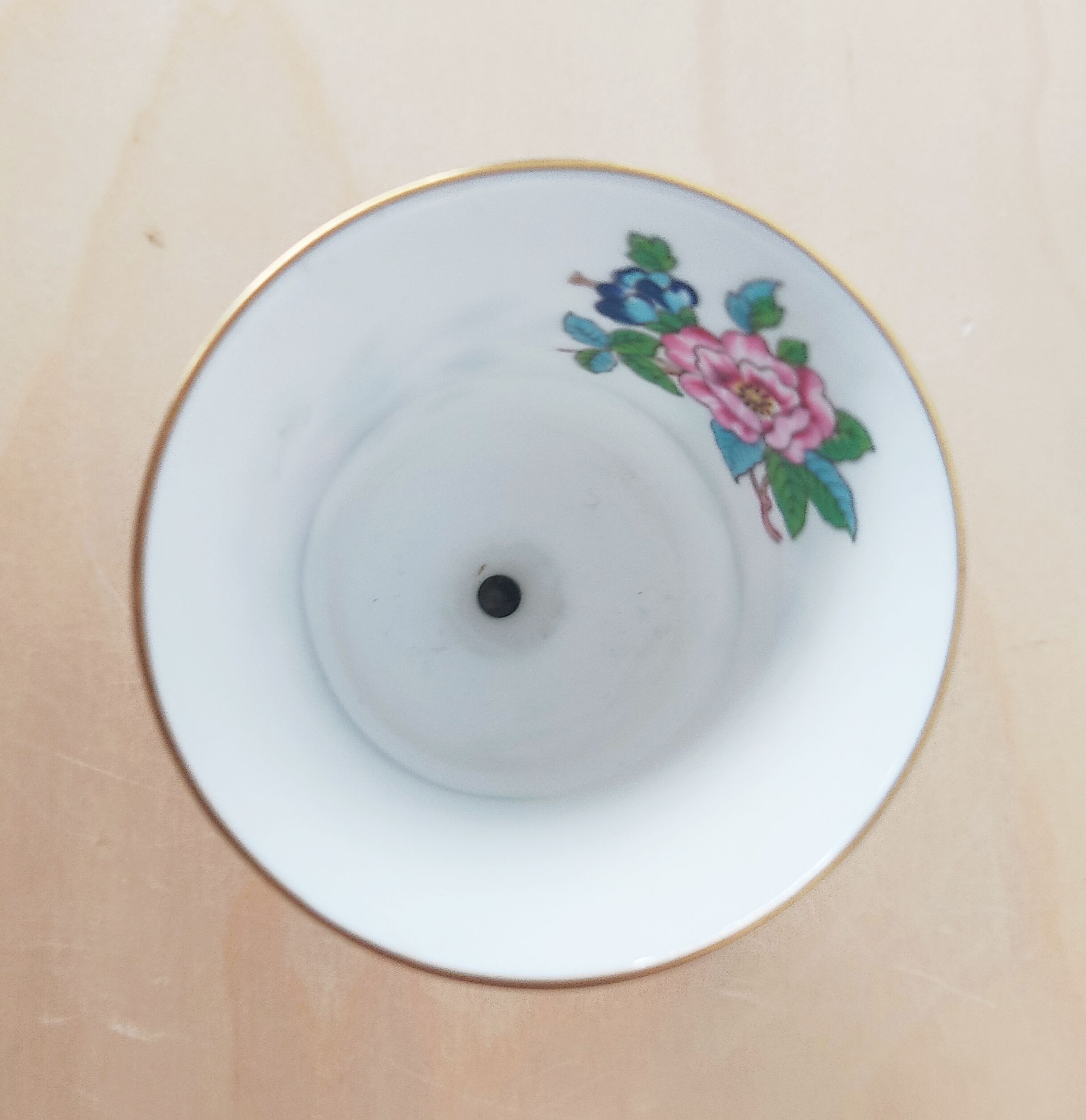 Aynsley porcelain vase bird décor and flowers