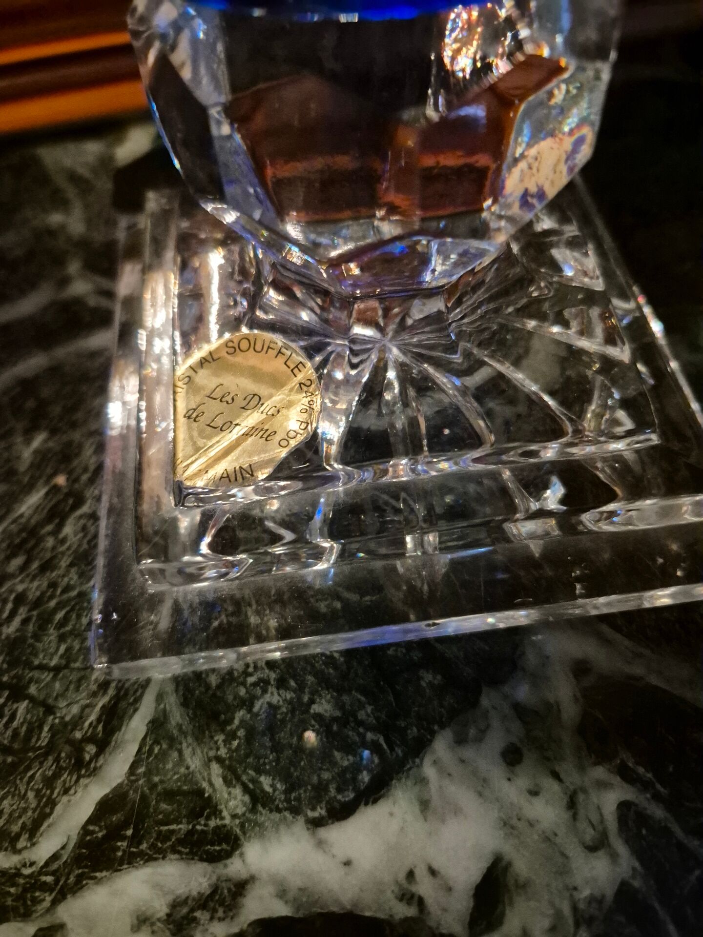 Blown crystal vase 24% lead oxide. The Dukes of Lorraine.