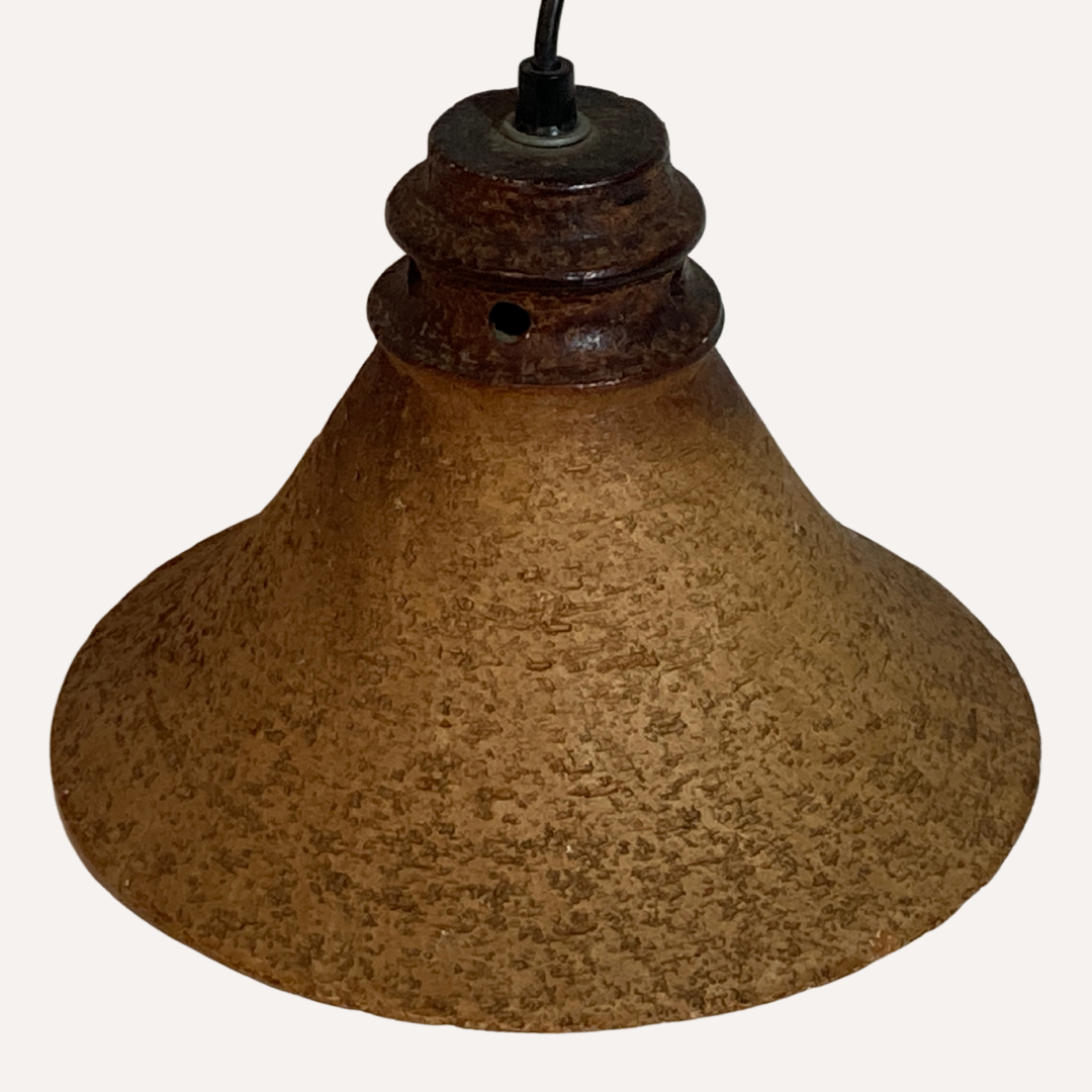 Set of 4 "cork" hanging lamps, 1960s