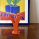 Space age orange Y solifleur vase, Marcel Radureau France 1970