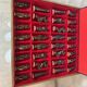 Leather and metal chess set