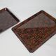 Two serving trays in vintage Japanese lacquer, "Kara-nuri"