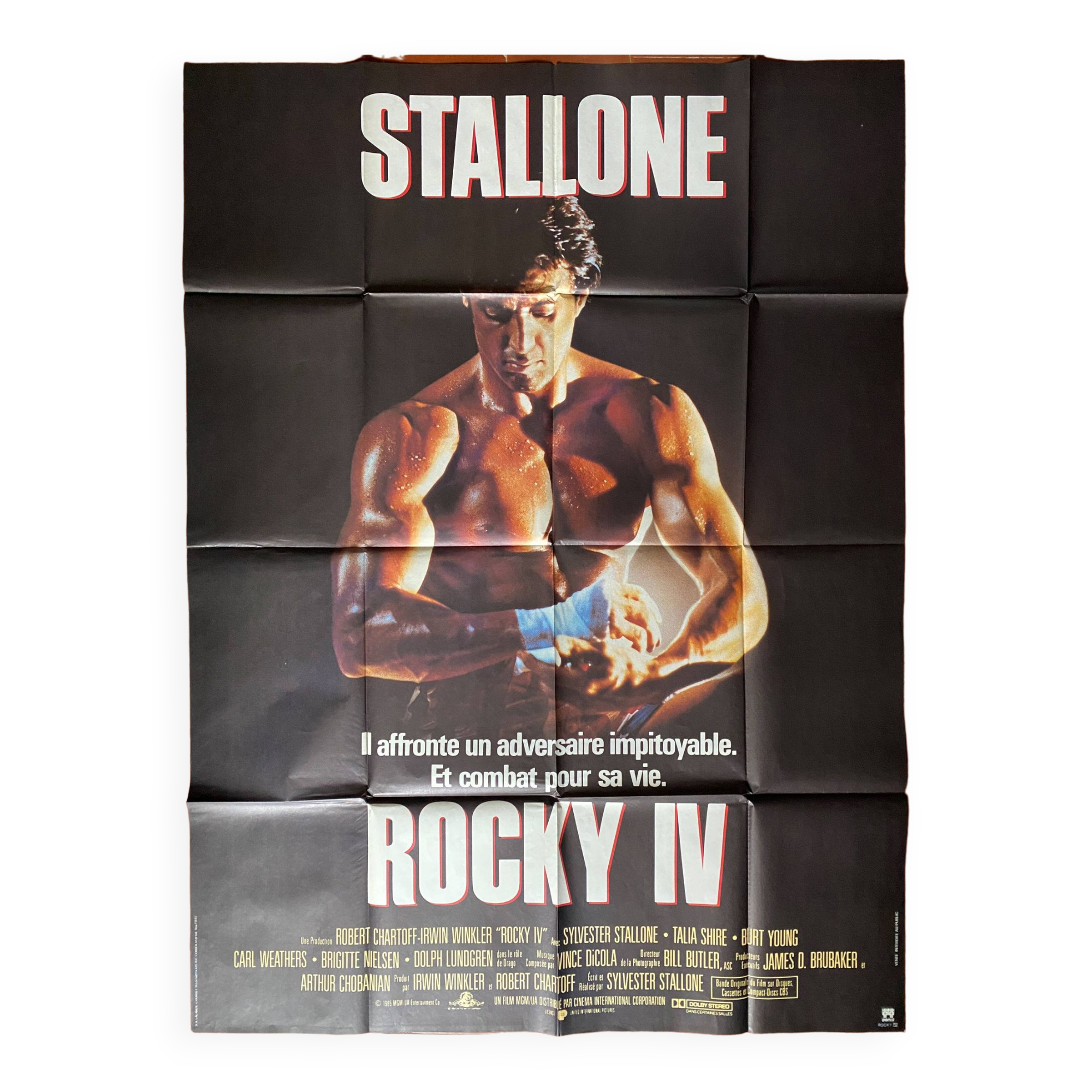 Original cinema poster "Rocky IV" Sylvester Stallone 120x160cm 1985