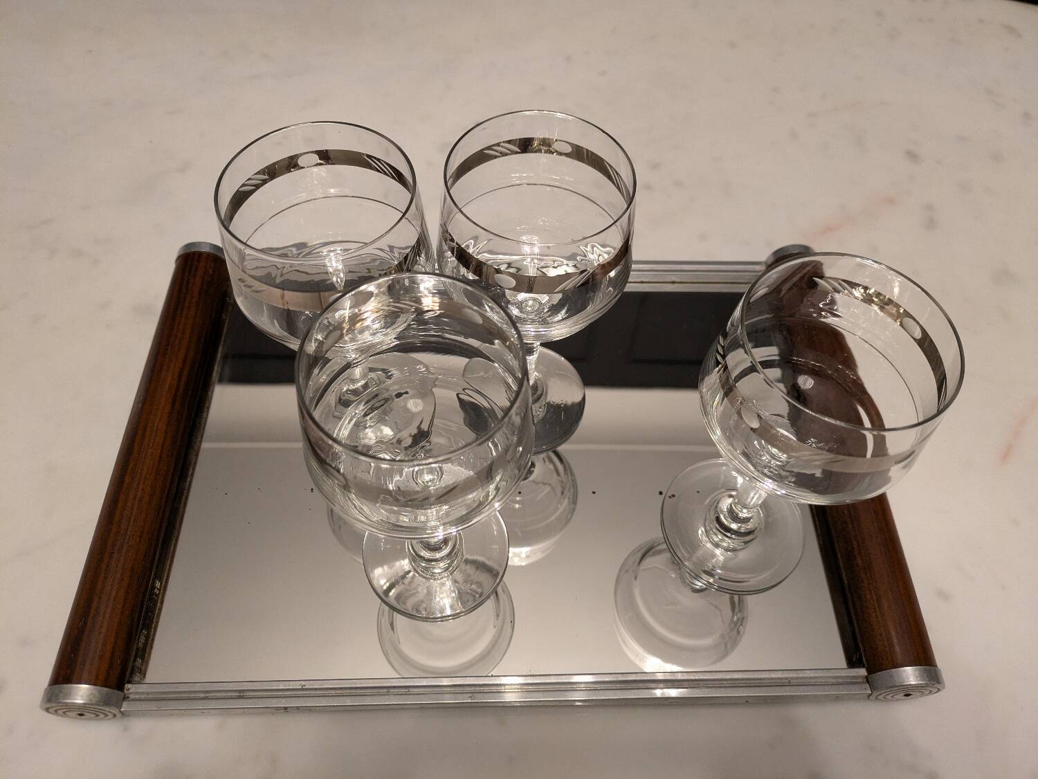 Art deco mirror tray