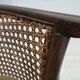 1950s, Danish easy chair, furniture velour, furniture mesh, oak wood.