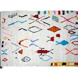 Tapis berbère coloré fait main 221 x 130cm