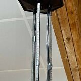 Art Deco chandelier in glass and wrought iron signed Muller Frères Luneville, 3 lights