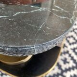 Red Edition brass and green marble lounge table