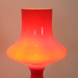 Orange opaline glass table lamp by Štepán Tabery, 1960s