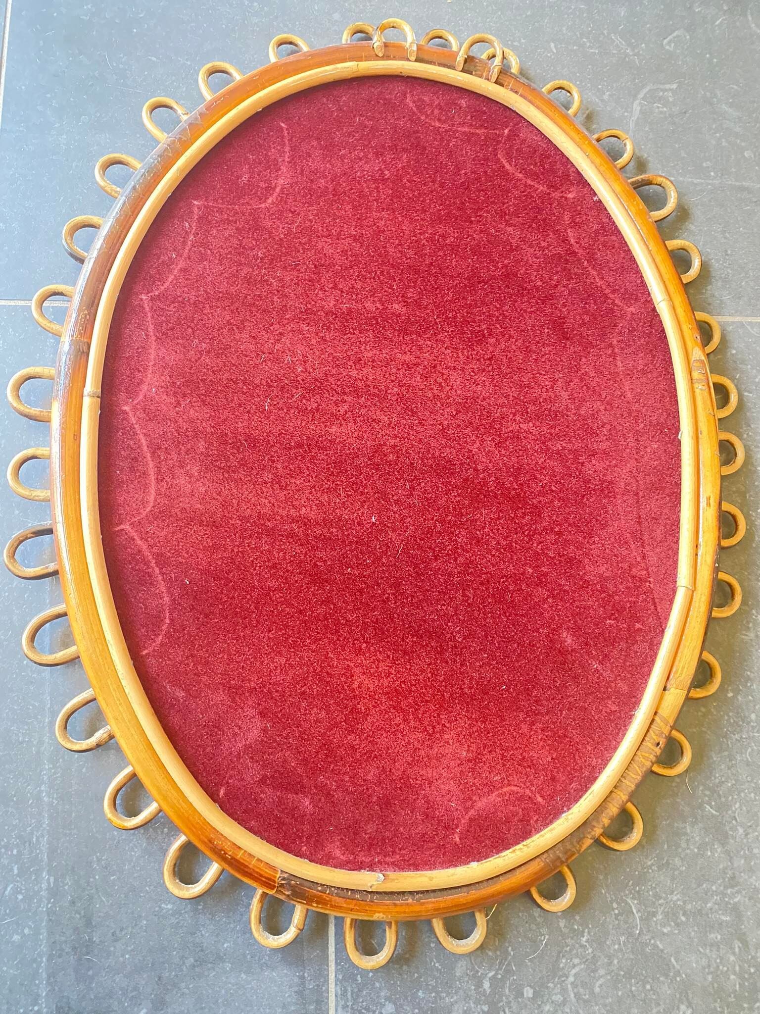 Rattan mirror 60s