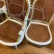 6 chaises 2 fauteuils en cannage, de style L.XVI , peint vert clair