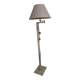 Vintage floor lamp with beige fabric shade and gold legs