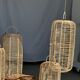 Small lantern-shaped rattan suspension H35 D15