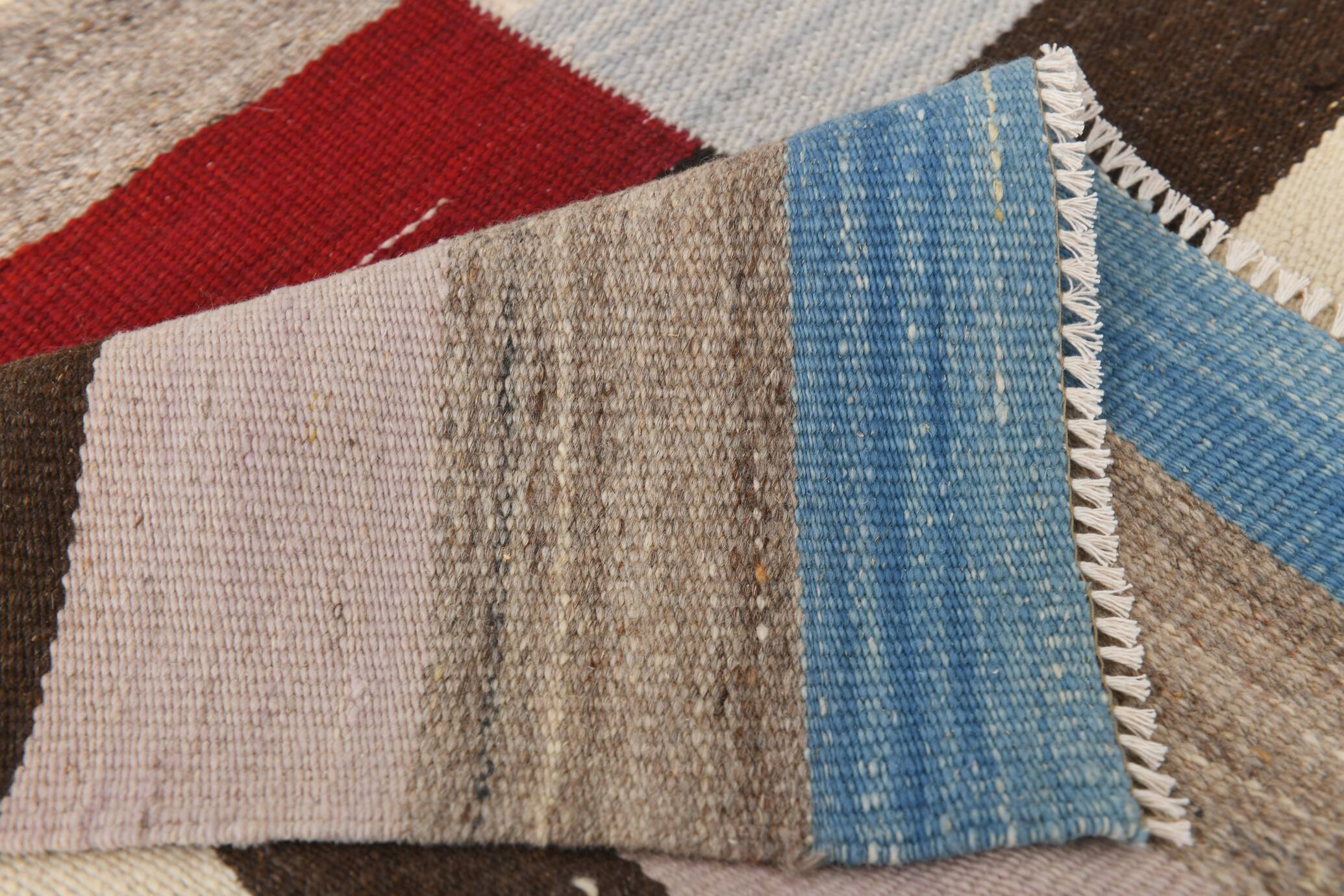 Mid Century Modern Multicolor Kilim Rug, 272x367Cm