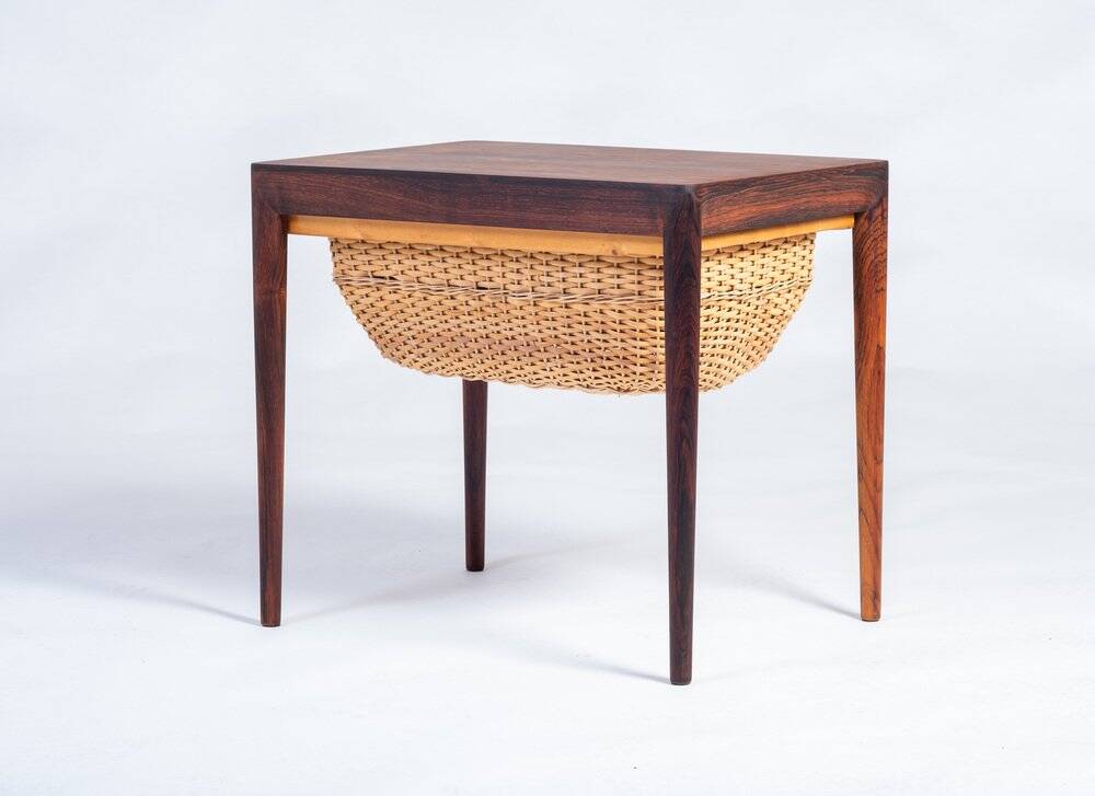 Sewing Table in Rosewood by Severin Hansen for Haslev Møbelsnedkeri, Denmark, 1960s