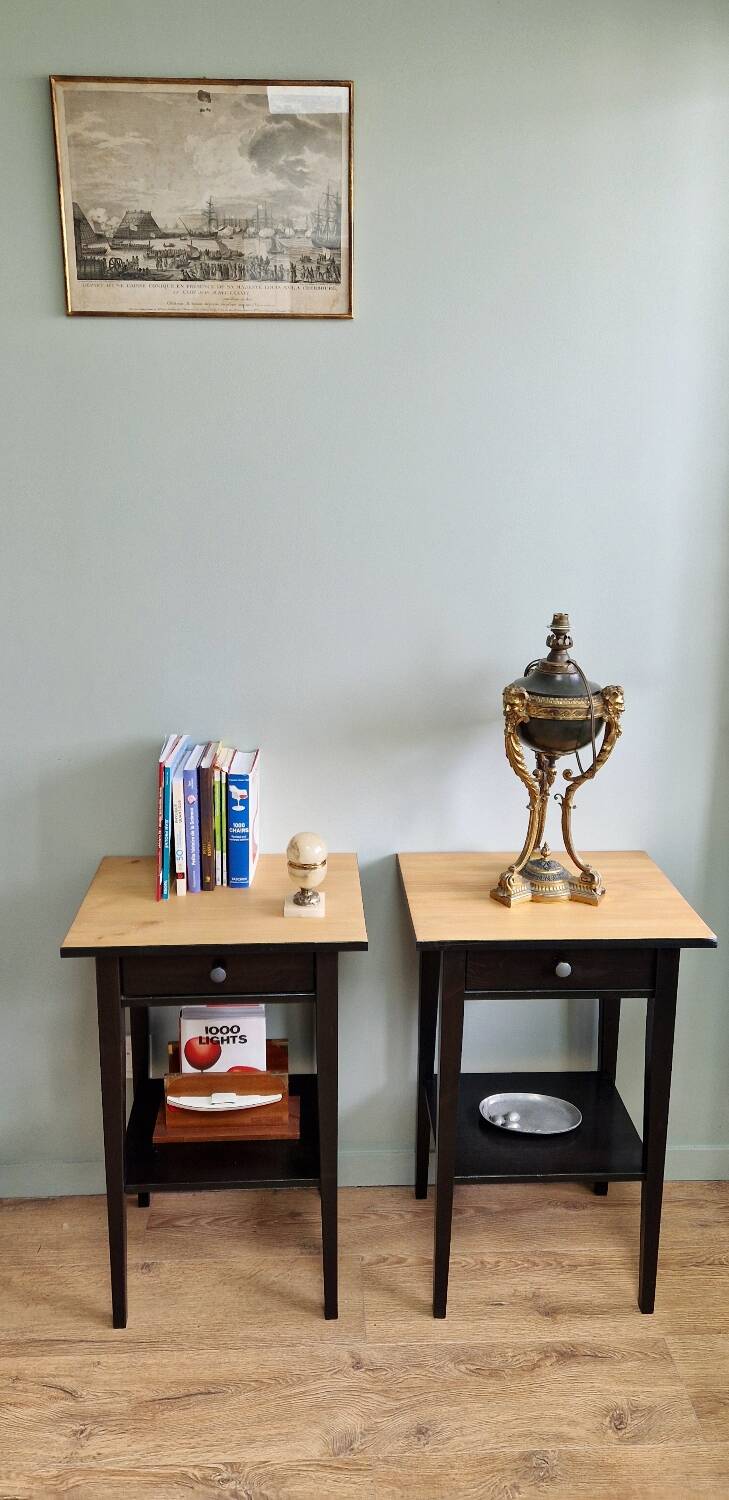 Hemmes solid pine bedside tables