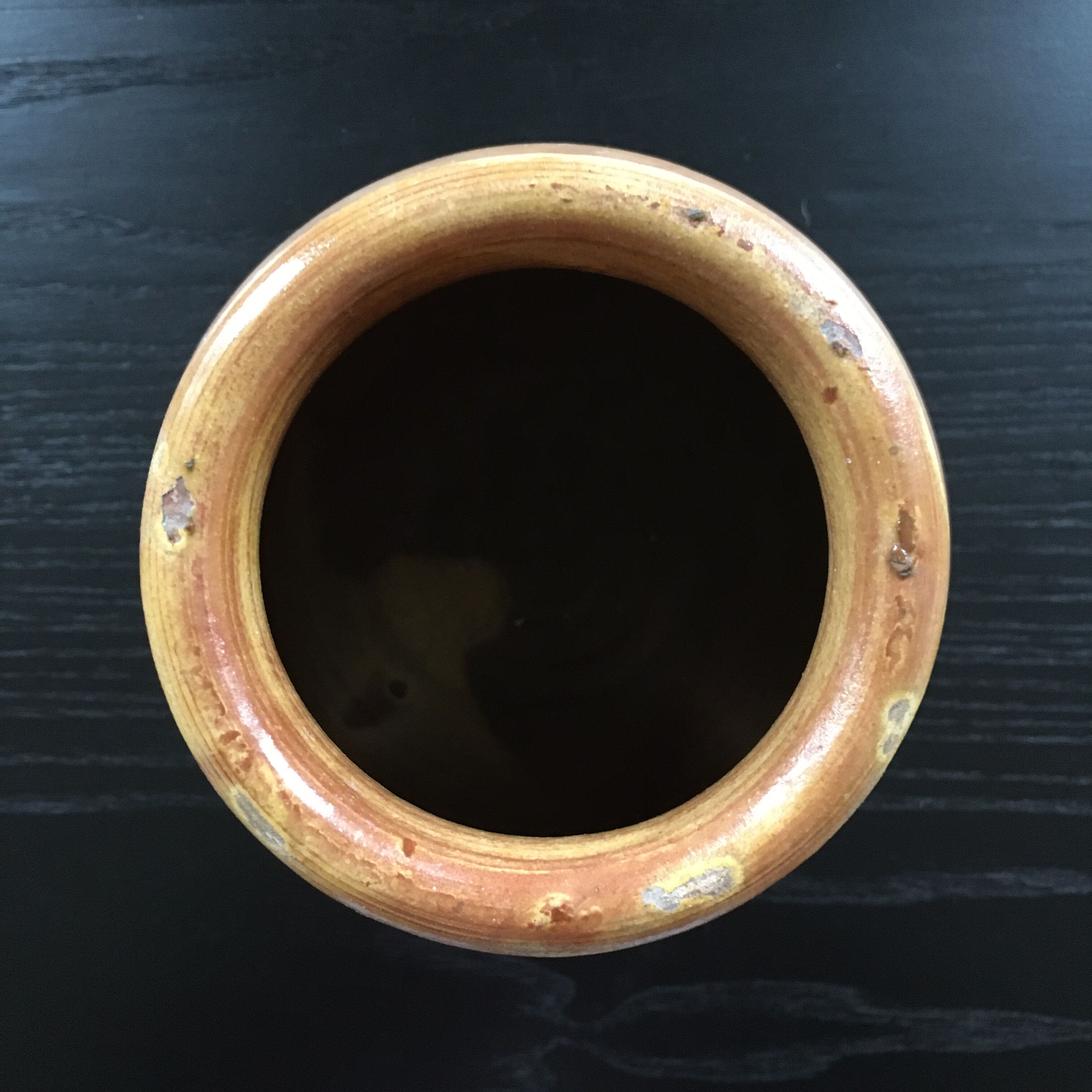 Patinated terracotta jar