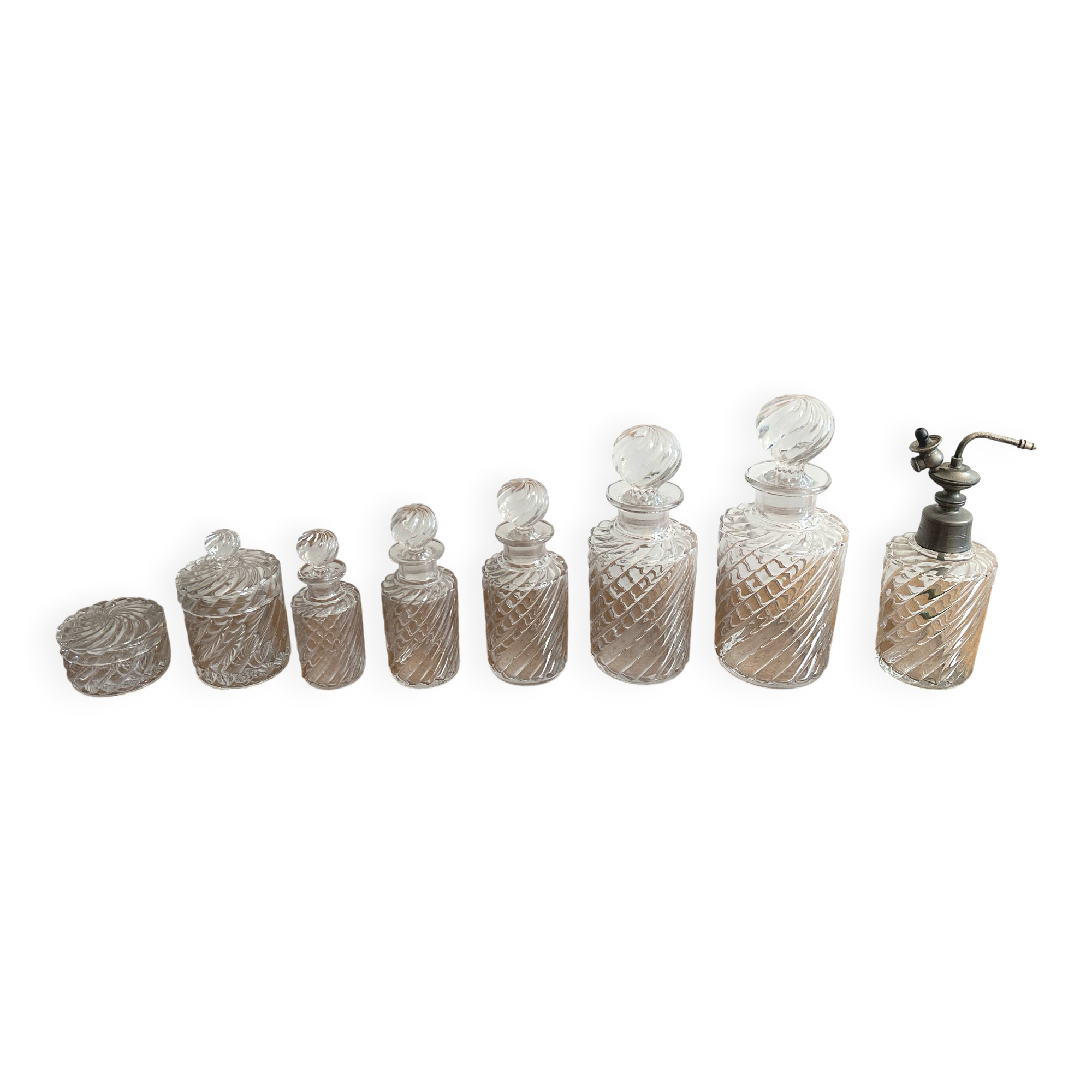 Baccarat crystal - important bamboo twisted toiletry item