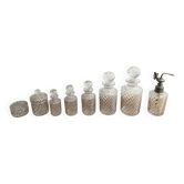 Cristal de Baccarat - important nécessaire de toilette Bambou Tors