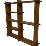 Vintage Wall shelf rack Pine wood 70s design