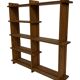 Vintage Wall shelf rack Pine wood 70s design