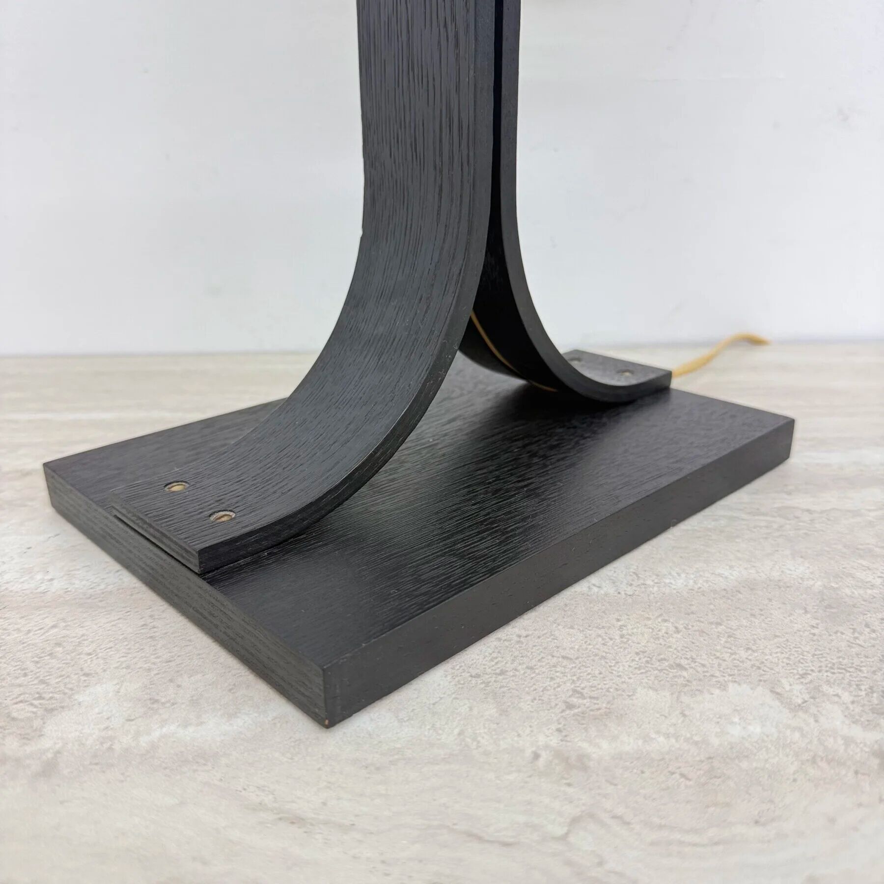 Lampe de table Temde Leuchten avec des sphères en contreplaqué et en verre, années 1970.
