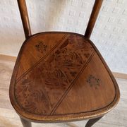 6 antique chairs Jacob & Josef Kohn – Vienna – Decorated bent wood – Style