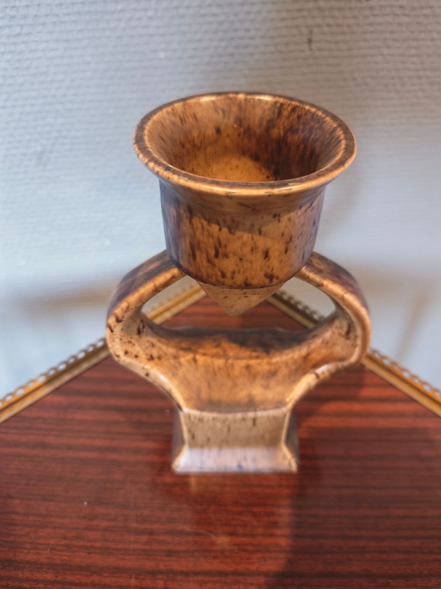 Superb Vintage Ceramic Candle Holder – Modernist & Brutalist Design