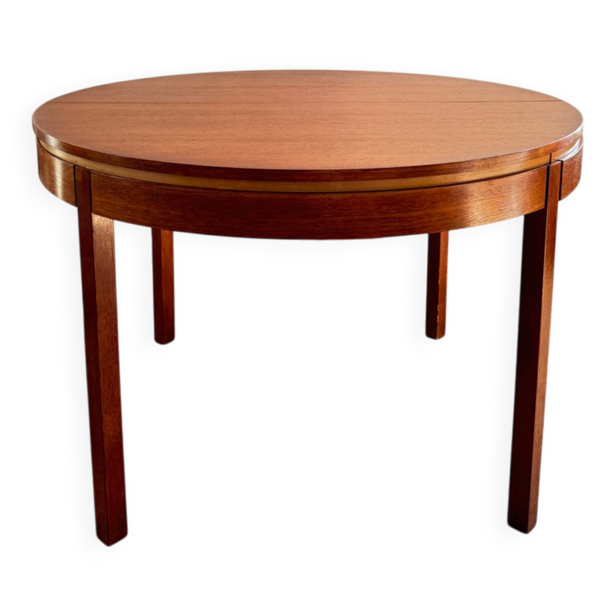 Round table with butterfly extension 70s