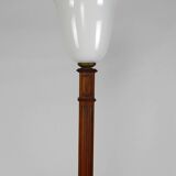Art Deco floor lamp in carved beech, France, circa 1920