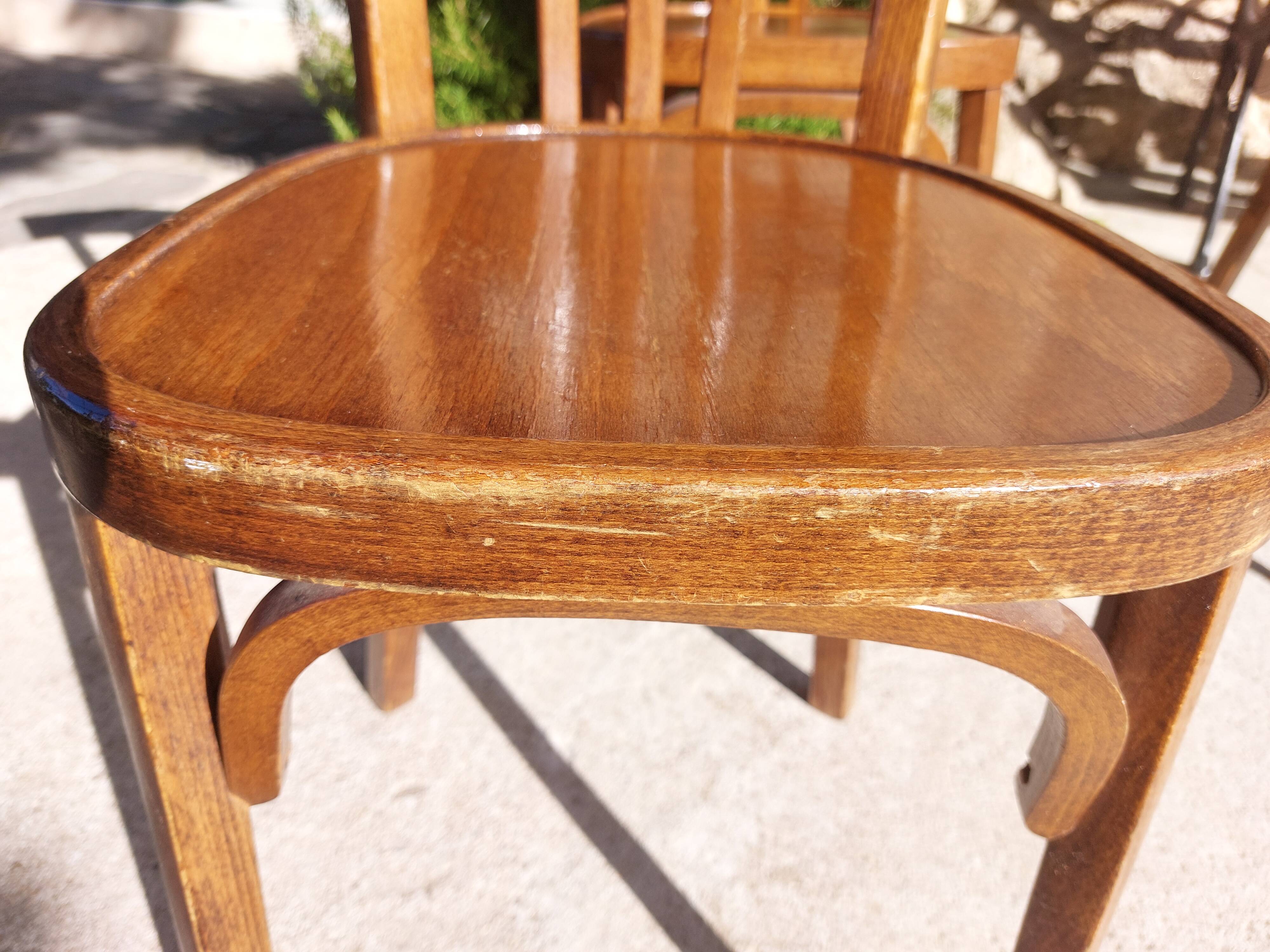 5 vintage Baumann bistro chairs