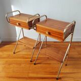 Pair of vintage modernist bedside tables