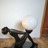 Vintage opaline lamp in art deco style