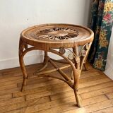 Peacock rattan coffee table