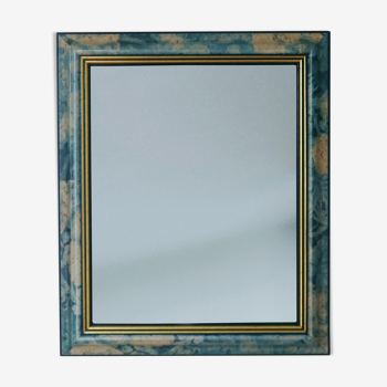 Miroir en bois avec motifs de fleur 31x36cm