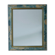 Miroir en bois avec motifs de fleur 31x36cm