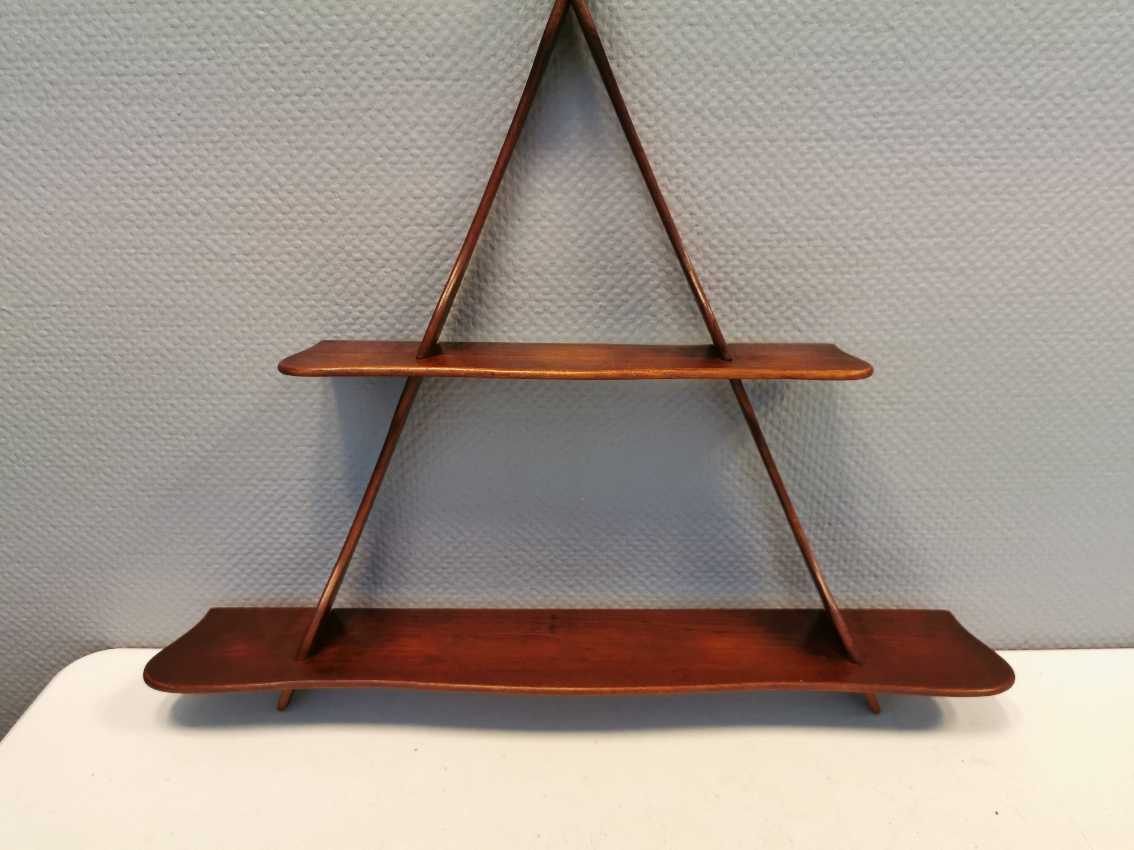 Beautiful shelf in solid teak wood designed/produced by Peder Moss 1950-1960s Denmark.